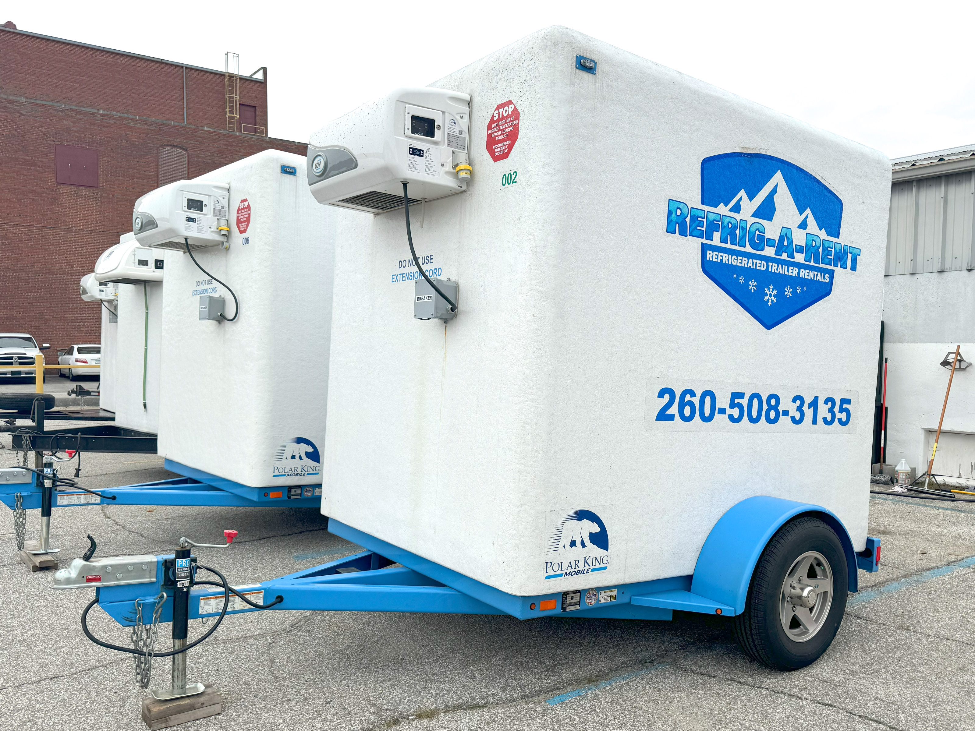 small refrigerated trailers for rent