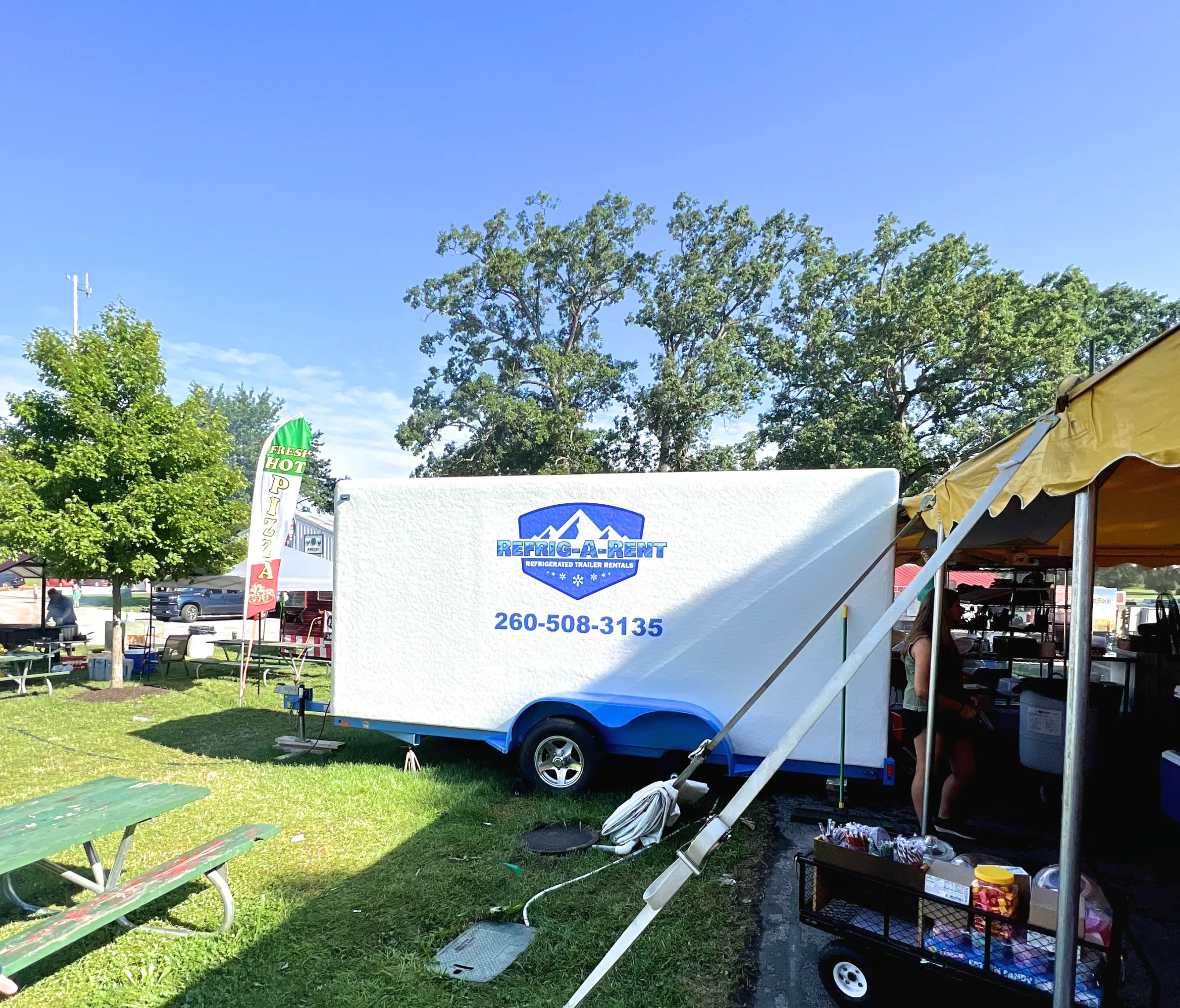 walk-in refrigerated trailer for outdoor events