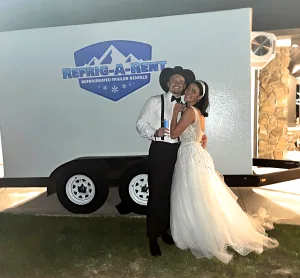 refrigerated cooler for outdoor wedding